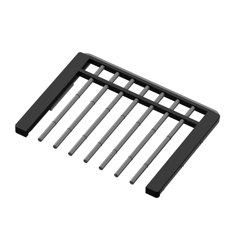 Вешалка для брюк с доводчиком, серия 460, L=607, Дер. тёмн., Мет., RU