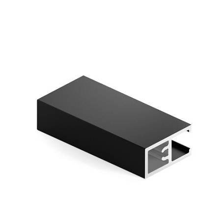 STELLA Профиль для стеклянной полки L=5400 Черный матовый