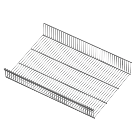 Полка-корзина проволочная, серия 460, L=607, Металлик, RA