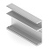 Профиль полки с подсветкой, Серебро матовое