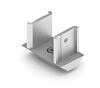 Соединитель 90° несущего профиля, Серебро матовое