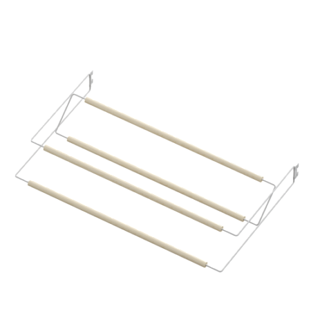 Полка для обуви 2-ярусная, L=607, Дер. светл., Бел., RU