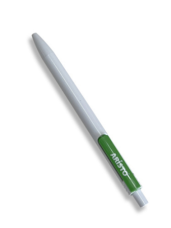 Ручка шар. бело-зелёная ARISTO