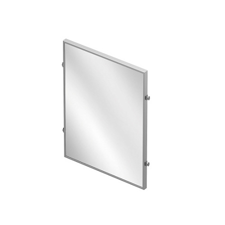 Зеркало 4мм, с защитной пленкой L=450, H=570, Серебро матовое