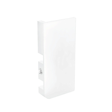 GOLA Заглушка закрытая для профиля L для нижней базы, Белый глянец