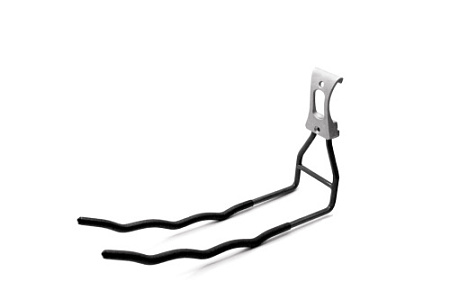 ГАРАЖ Крюк специальный двойной, крепление рельс/стена, Металлик