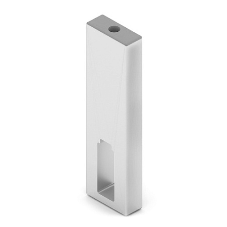 Крепление сквозное для алюминиевого вешала, серебро матовое